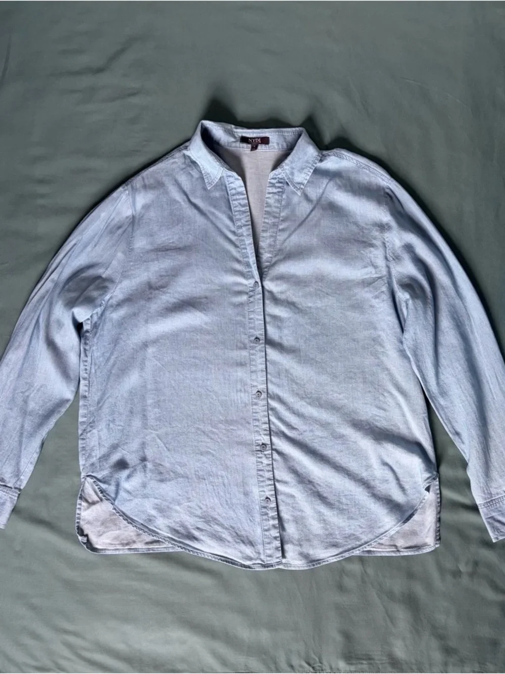 NYDJ Light Blue Button-Down Shirt